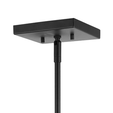 Amara 8" Industrial Farmhouse Iron/Glass LED Pendant - JONATHAN Y